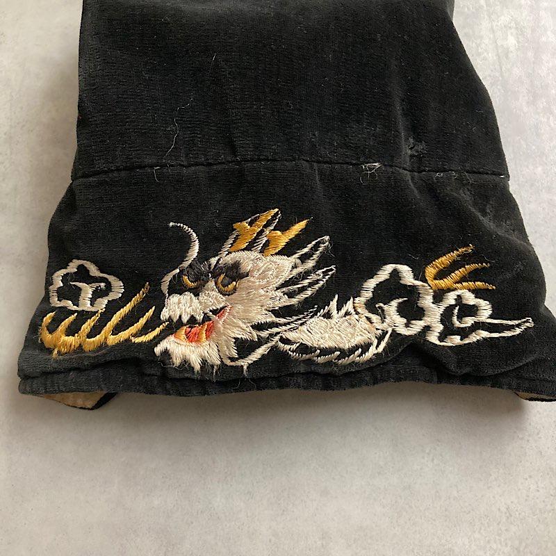 50's JAPAN SOUVENIR Reversible Jacket BLACK VELVET 50年代