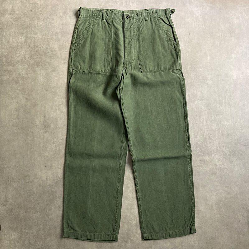60's U.S.ARMY Side Adjust Baker Pants Button Fly W36×L33 60年代