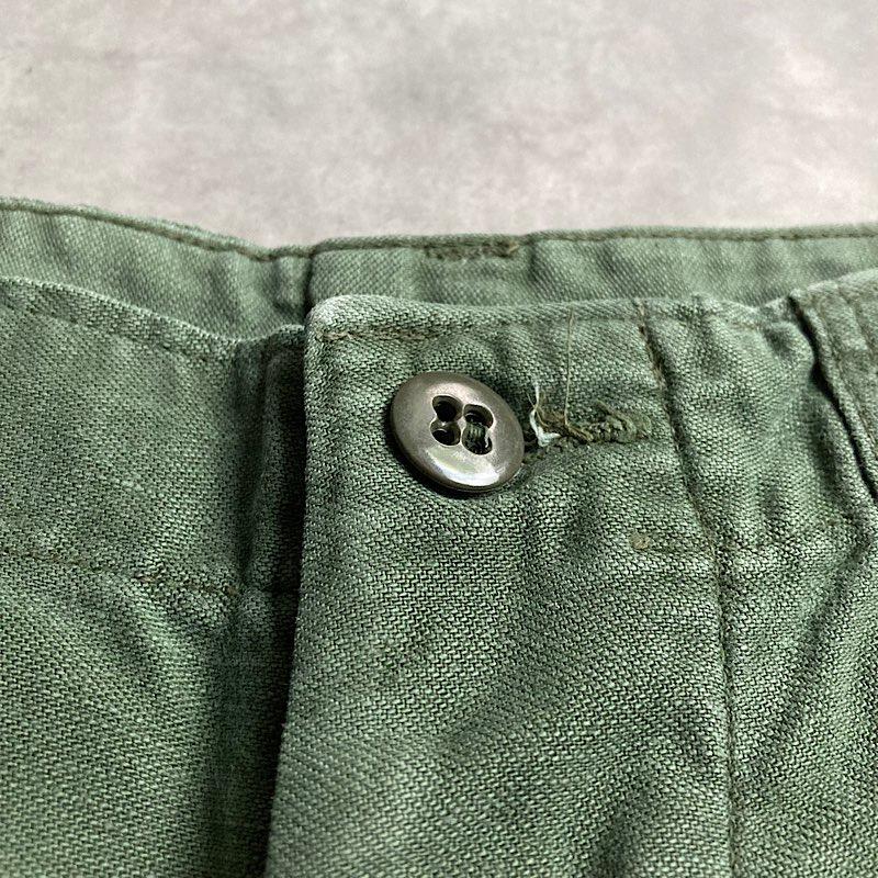 60's U.S.ARMY Side Adjust Baker Pants Button Fly W36×L33 60年代
