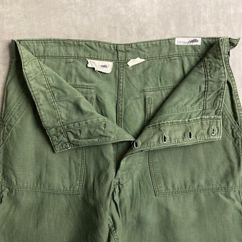 60's U.S.ARMY Side Adjust Baker Pants Button Fly W36×L33 60年代