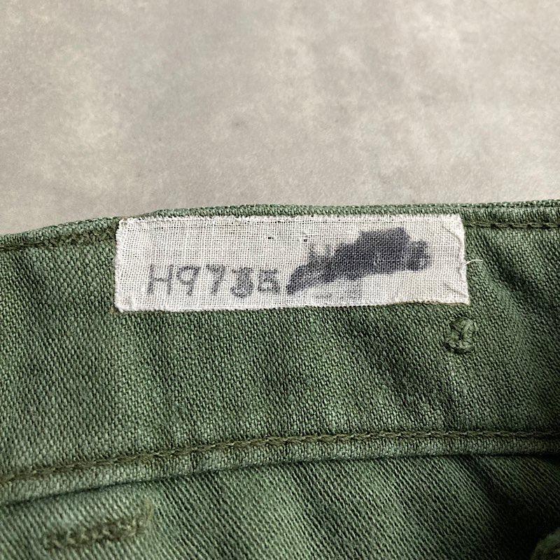 60's U.S.ARMY Side Adjust Baker Pants Button Fly W36×L33 60年代
