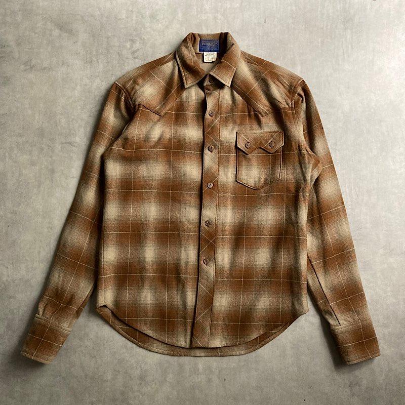 70's PENDLETON Ombre Check Western Shirt Made in USA 70年代 ペン