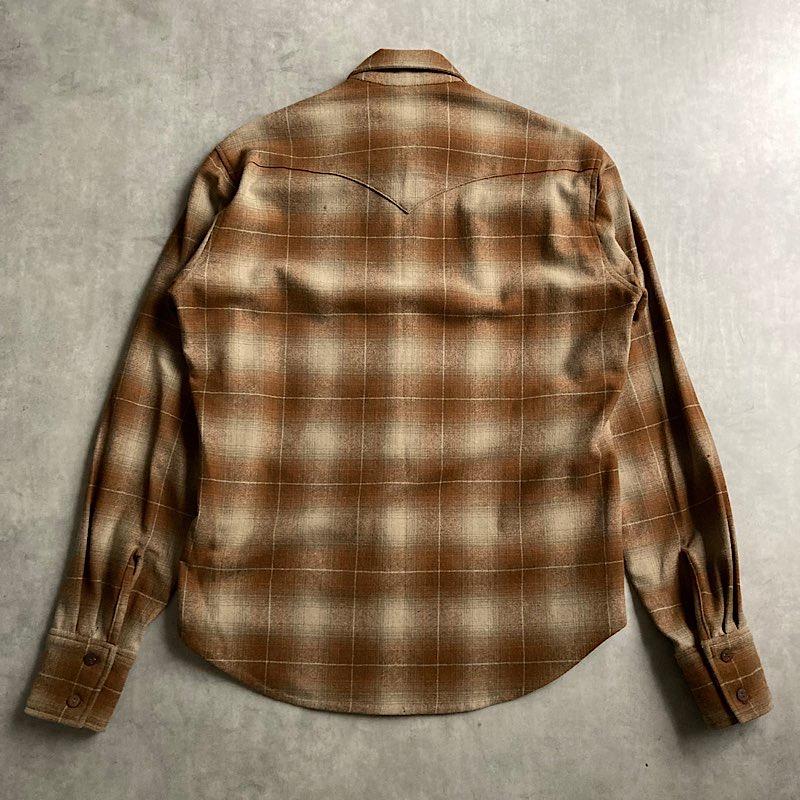 70's PENDLETON Ombre Check Western Shirt Made in USA 70年代 ペン