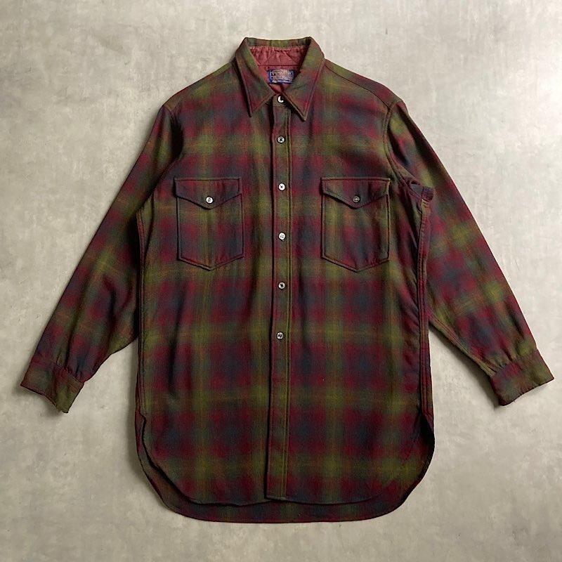 60s PENDLETON ペンドルトン ウールネルシャツ 60's PENDLETON Ombre Check Wool Shirt 60年代 ペンドルトン オンブレ