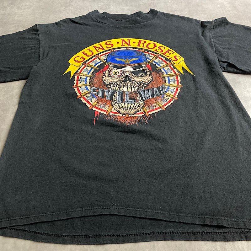 90's GUNS'N ROSES CIVIL WAR GETIN THE RING TOUR 91-92 T-ST BLACK/L