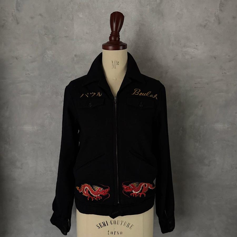 40-50's JAPAN WOOL TOUR JACKET DRAGON 身幅48cm 40-50年代 ウール