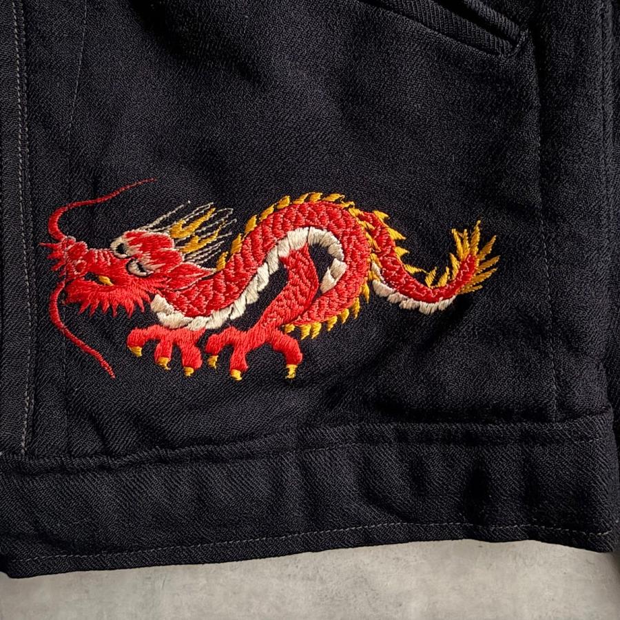 40-50's JAPAN WOOL TOUR JACKET DRAGON 身幅48cm 40-50年代 ウール