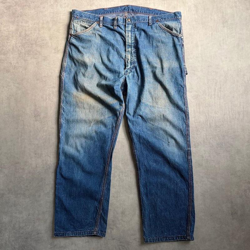 BIG SIZE!!70's WRANGLER Denim Painter Pants W44/L32 70年代