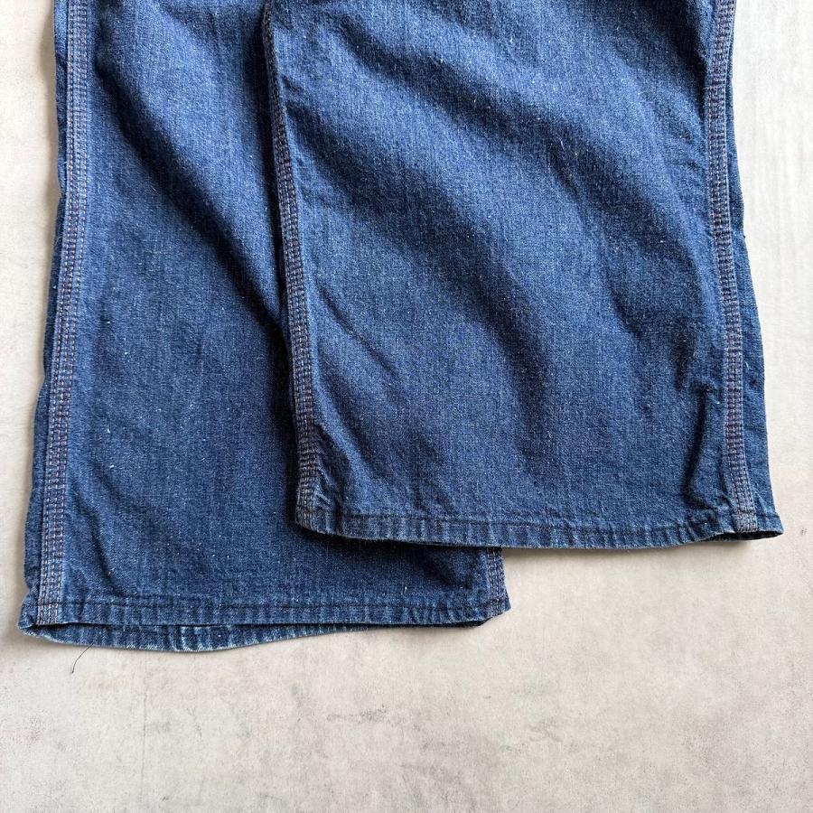 BIG SIZE!! 50's BLUE BELL Denim Painter Pants Exposed Rivet W44