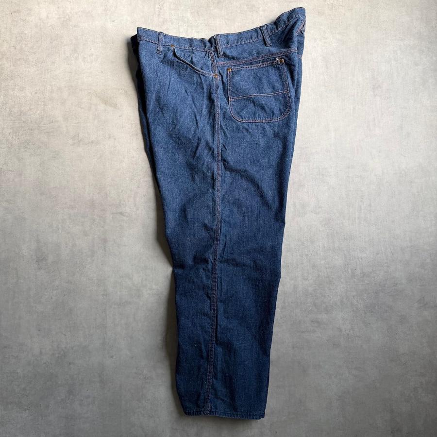 BIG SIZE!! 50's BLUE BELL Denim Painter Pants Exposed Rivet W44