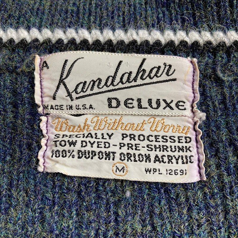 60's KANDAHAR Acrylic Cardigan Made in USA M 60年代 カンダハー