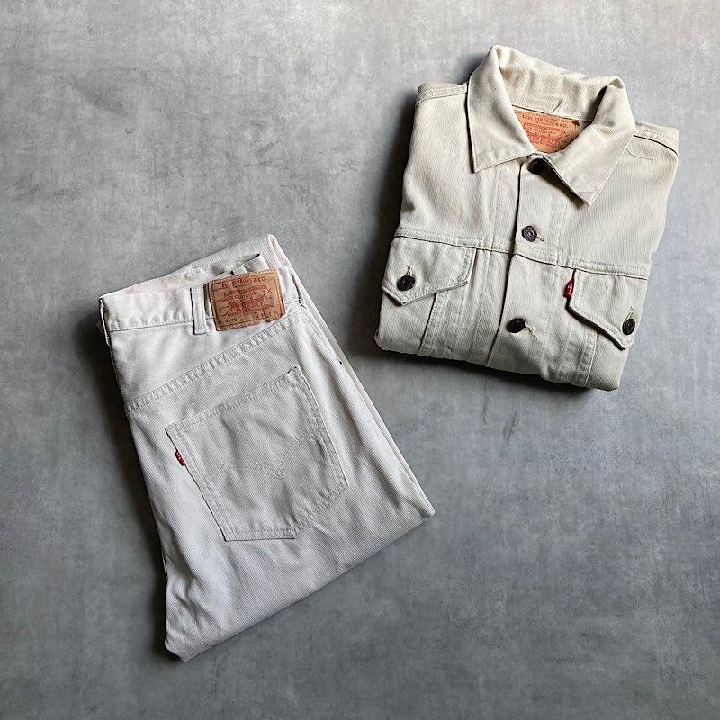 60s LEVI'S 911B ピケ BigE パンツ ボタン裏38 オリジナル 60's Levi's 911B pique pants | Button Up Clothing