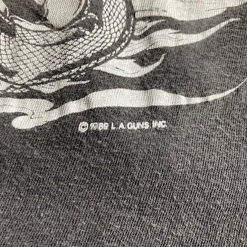 80's L.A GUNS Vintage T-shirts Made in France BLK/XL 80年代 L.A