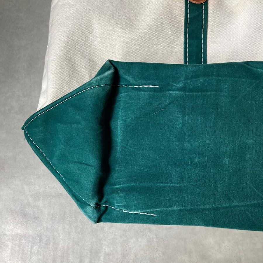 90's L.L.Bean Leather Handle Boat and Tote Green 90年代 エルエル
