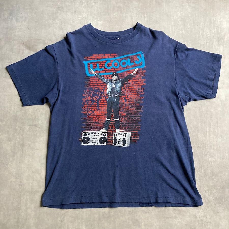 80's L.L. COOL J T-shirt Made in USA NAVY/XL 80年代 エルエルクール
