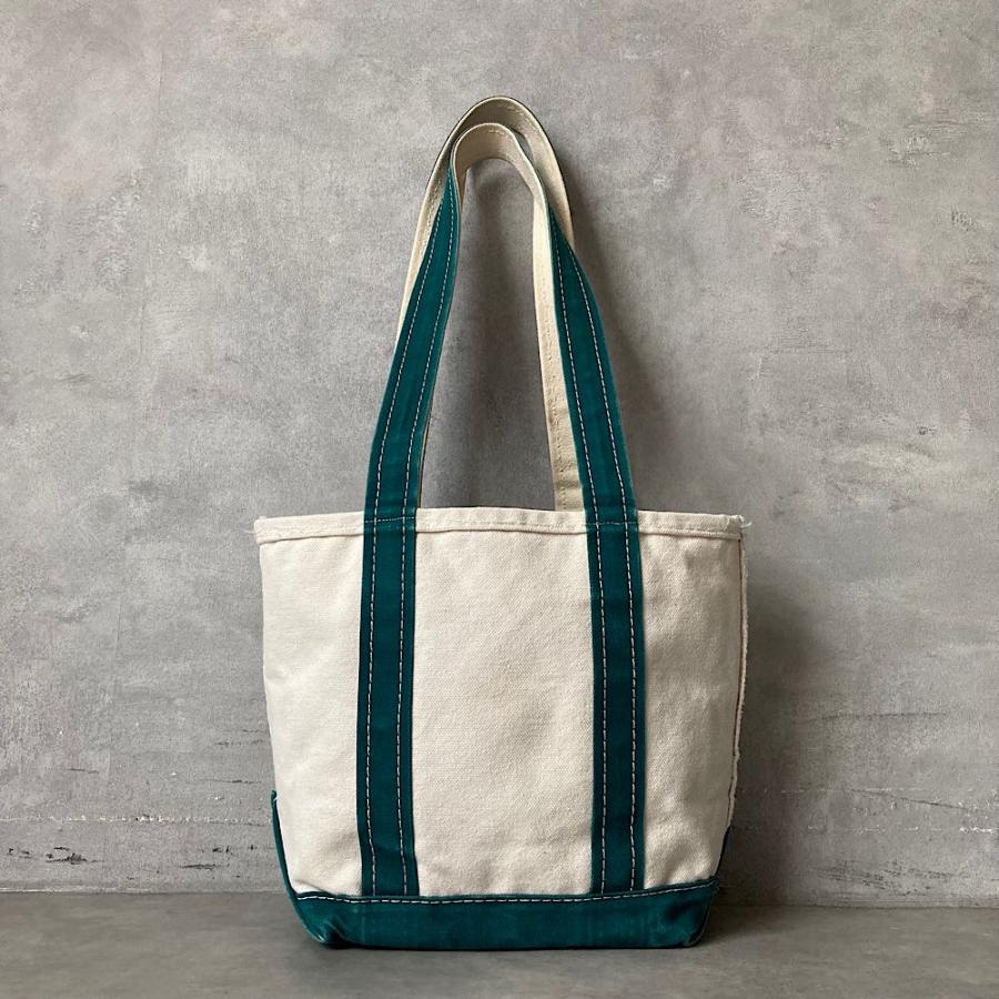 80's L.L.Bean Long Handle Boat and Tote Bag GRN Small 80年代