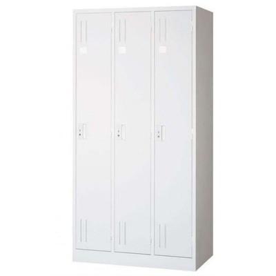 オフィスロッカー スチールロッカー ロッカー 収納 職場 オフィス 棚 鍵付き 貴重品 3人用 3連 ホワイト 白 カバン バッグ