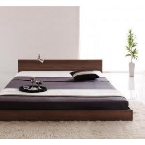 ベッド シングル ローベッド 低い フラット ヘッドボード 薄型 板 フレーム 北欧 おしゃれ モダン ヴィンテージ 国産カバーポケットCマットレス付き