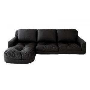 コーナーソファー コーナーソファ L字 3人 三人 カウチソファー ローソファー レザー ( ローコーナーカウチ 左曲 アイボリー )