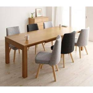 ダイニングテーブルセット 6人用 椅子 おしゃれ 伸縮式 伸長式 北欧 食卓 7点 ( 机+チェア6脚 ) デザイナーズ クール スタイリッシュ 大きい 幅145 幅175 幅205
