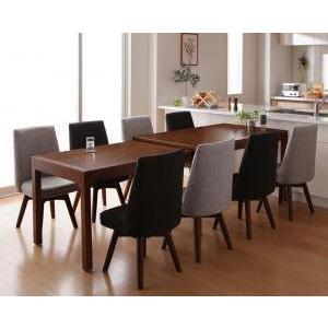 ダイニングテーブルセット 8人用 椅子 おしゃれ 伸縮式 伸長式 北欧 9点 ( 机+チェア8脚 ) デザイナーズ スタイリッシュ 大きい 幅140 150 160 180 200 220
