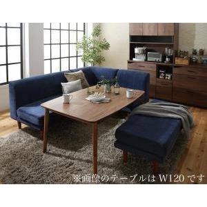ダイニングテーブルセット 6人用 L字 ベンチ 椅子 5点 (机+2Px1+1Px1+コーナーソファx1+長椅子x1) 幅105 デザイナーズ 高さ調節 低め こたつ 大きい