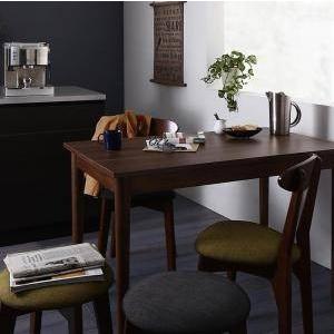 ダイニングテーブルセット 2人用 椅子 一人暮らし コンパクト 小さめ おしゃれ 北欧 3点 ( 机+チェア2脚 ) ブラウン 幅115 デザイナーズ スタイリッシュ パイン