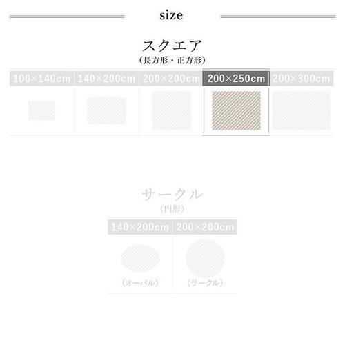 ラグ カーペット こたつ敷き 絨毯 厚手 ダイニング マット 極厚 ふかふか 200×250 3畳 滑り止め 日本製 シャギー ミックス かわいい 西海岸 ヴィンテージ_2