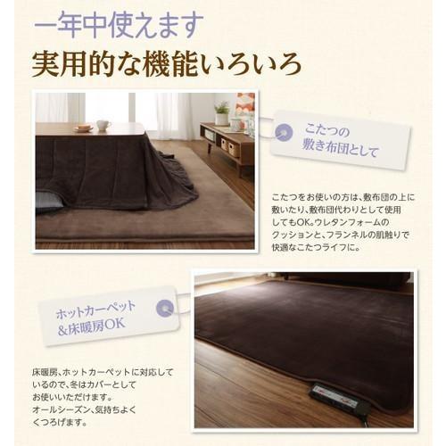 ラグ カーペット 撥水 拭ける こたつ敷き 絨毯 厚手 低反発 ウレタン 防音 マット 極厚 ふかふか 正方形 185×185 3畳 ( 厚さ18mm ) 床暖 北欧 モダン デザイン_4