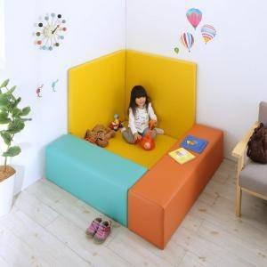 プレイ マット ベビー 厚手 クッション フロア 子供 キッズ おしゃれ 防音 極厚 5点 マット1+椅子2+壁面2　125×125