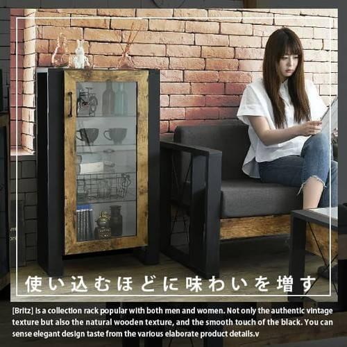 コレクションケース キャビネット ガラス ショーケース アンティーク 薄型 フィギュア ディスプレイ 棚 ケース ラック コンパクト 5段 幅50 奥行33 高さ90_1