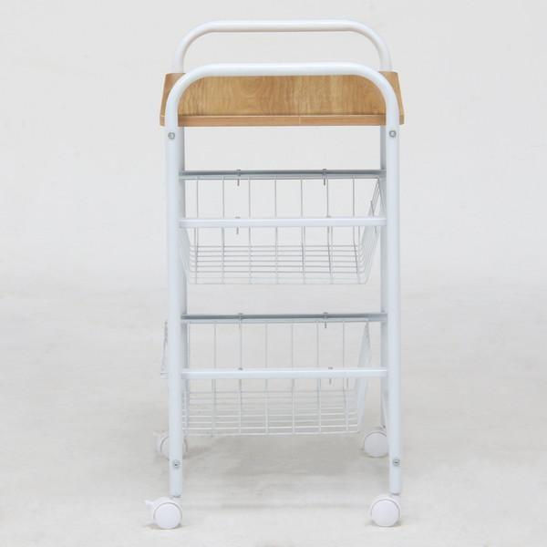 素敵な キッチンワゴン おしゃれ キャスター 付き スリム 炊飯器 キッチンラック 作業台 ミニ コンパクト 木製 安い 収納 ナチュラル 白 幅45 奥行36 高さ70 Supplystudies Com