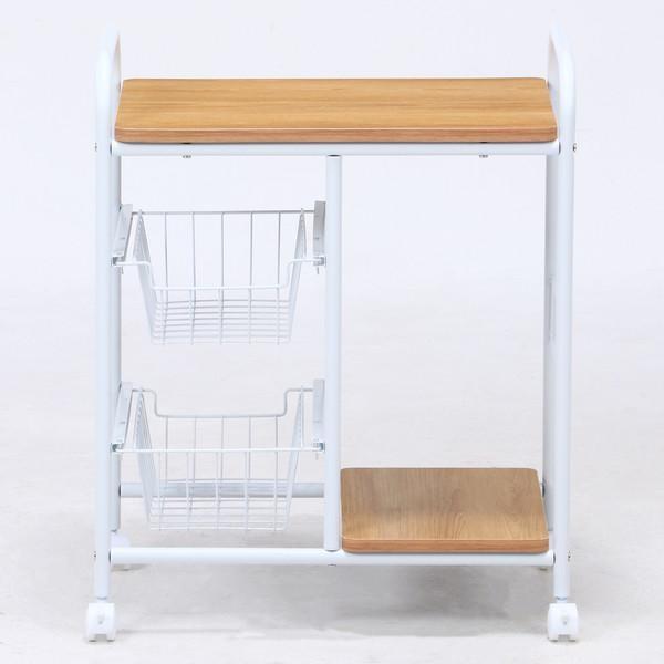 キャンペーンもお見逃しなく キッチンワゴン おしゃれ キャスター 付き スリム 炊飯器 キッチンラック 作業台 ミニ コンパクト 木製 安い 収納 ナチュラル 白 幅56 奥行36 高さ70 Supplystudies Com