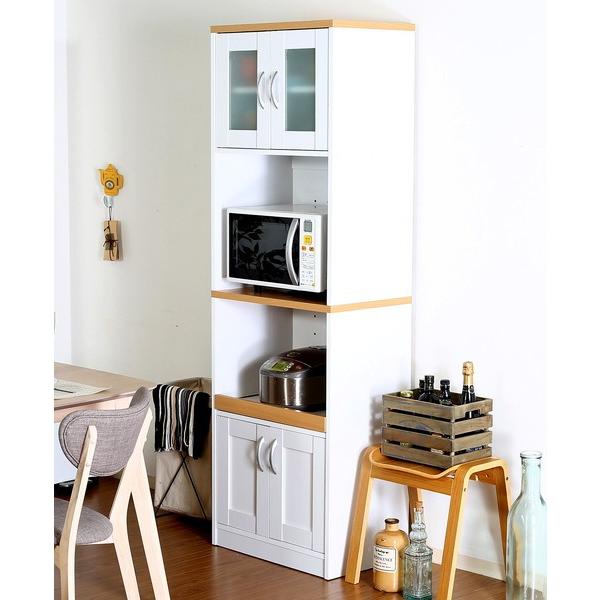 食器棚 おしゃれ 北欧 安い キッチン 収納 棚 ラック 木製 大容量 カップボード ダイニングボード ナチュラル ホワイト 幅59 奥行39 高さ1 Kag Navio 通販 Yahoo ショッピング