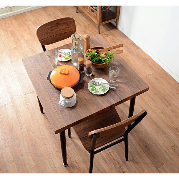 ダイニングセット ダイニングテーブルセット おしゃれ カフェ モダン 安い 北欧 ダイニングチェア 椅子 アンティーク 木製 シンプル 2脚セット 板座 2人 古材風 Kag Navio 通販 Yahoo ショッピング
