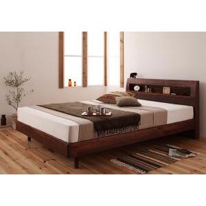 セミダブル ローベッド 低い 棚 宮付き スマホ リモコン コンセント 充電 すのこ フレーム 北欧 おしゃれ ヴィンテージ 脚付き 国産カバーポケットCマットレス付