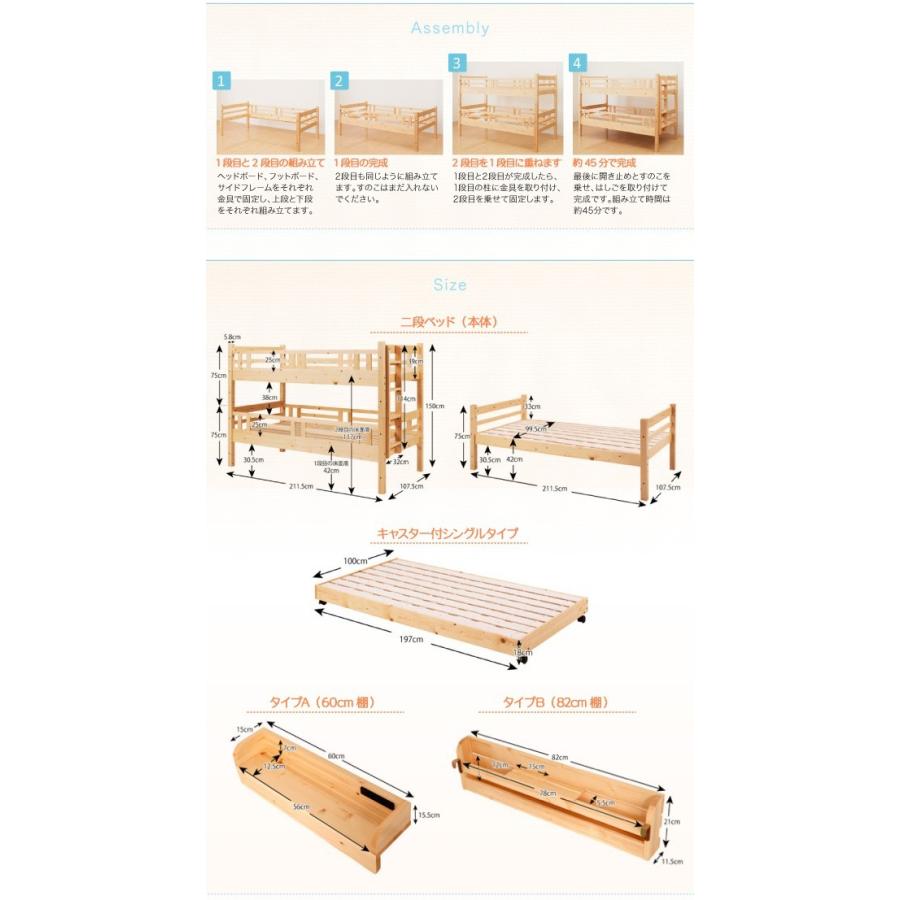 匿名配送 ツインベッド 2段ベッド シングル フレーム ファミリー 家族 子供 親子 ハイタイプ 2人 おしゃれ キッズ 頑丈 丈夫 安全 分割 分離 すのこ 通気性 カビ 北欧 【OCQ1208364269】(43313円)
