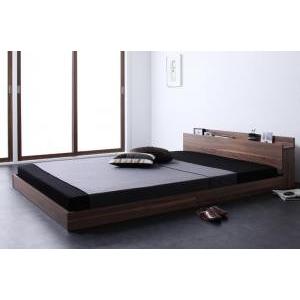 ベッド セミダブル ローベッド 低い 棚 宮付き スマホ メガネ リモコン コンセント 充電 フレーム 北欧 おしゃれ モダン ヴィンテージ SボンネルCマットレス付