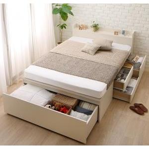 セミダブルベッド 一人暮らし マットレス付き チェスト ベッド下 収納 引き出し 大容量 宮 棚 携帯 コンセント スマホ 充電 北欧 おしゃれ アンティーク