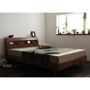 シングル ローベッド 低い 棚 宮付き スマホ リモコン コンセント 充電 西海岸 ヴィンテージ すのこ フレーム 北欧 おしゃれ 脚付き PボンネルCマットレス付