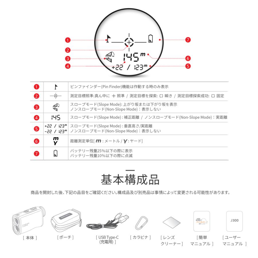 ゴルフ 距離計 測定器 ゴルフレーザー距離計 最大1093yd 充電式 スロープon Off 競技対応 超軽量 保証2年 ファインキャディ プレミアムj300 本社直営 J300 Finedigitalショップyahoo 店 通販 Yahoo ショッピング