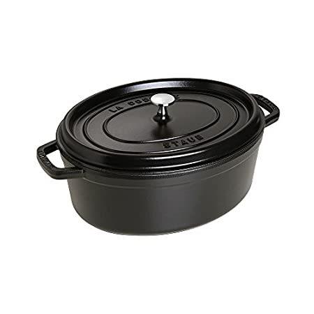 STAUB 鋳鉄オーバルココット 7クォート ブラックマット