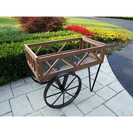 送料無料 Oakland Living Flower Garden Wagon, Black 農作業用手袋