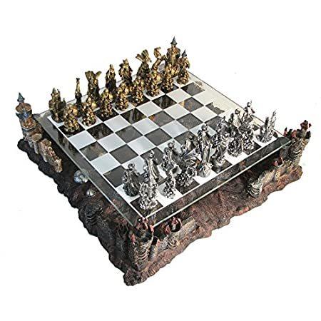 3D Fantasy Pewter Chess Set