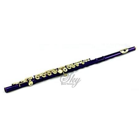 人気を誇る with Flute C Hole Open Keys Gold Lacquer Purple Sky 送料無料 1 　, Manufacturer Year フルート