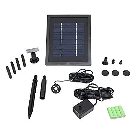 送料無料 Sunnydaze Outdoor Solar Pump and Panel Fountain Kit with Battery Pack and L