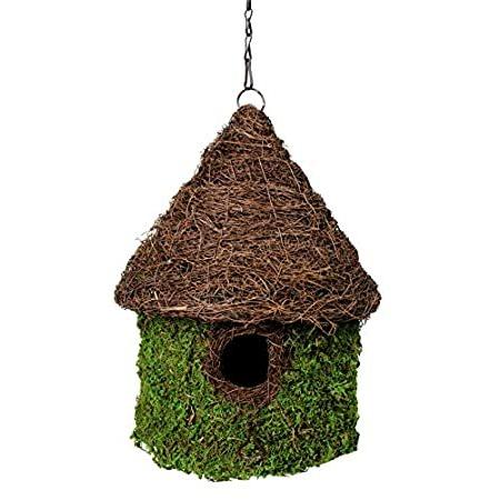 【メーカー包装済】送料無料 SuperMoss (56013) Bungalow Birdhouse with Chain, 11 by 15-Inch, Fresh Green