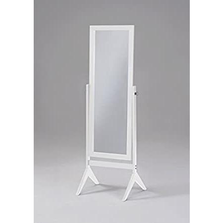 White　Finish　Wooden　Cheval　Floor　Bedroom　(Cheval　Standing　Mirror　Free　White
