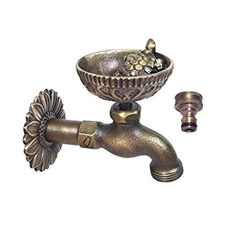 送料無料 Decorative Brass Turtle Garden Outdoor Faucet - with a Brass Connecter - a