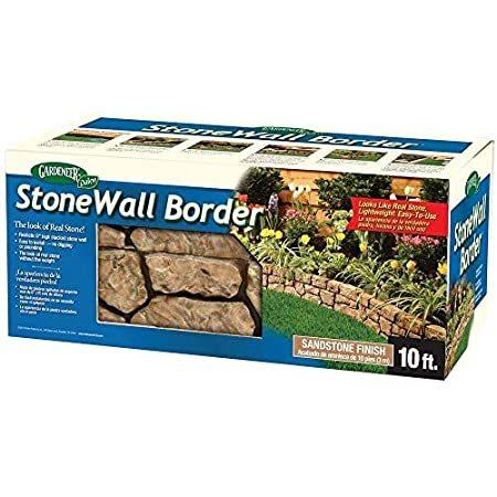 送料無料 BestNest Gardeneer Stonewall Faux Stone Border Edges, Tan, Pack of